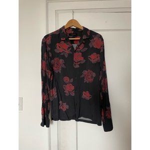 Allsaints Black Roses Shirt